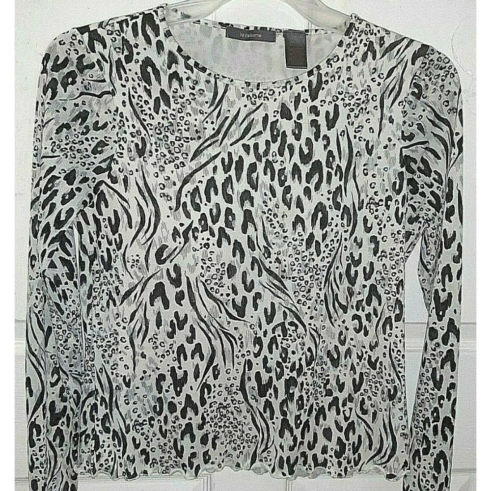 LIZ CLAIBORNE Women's Animal Print Shirt